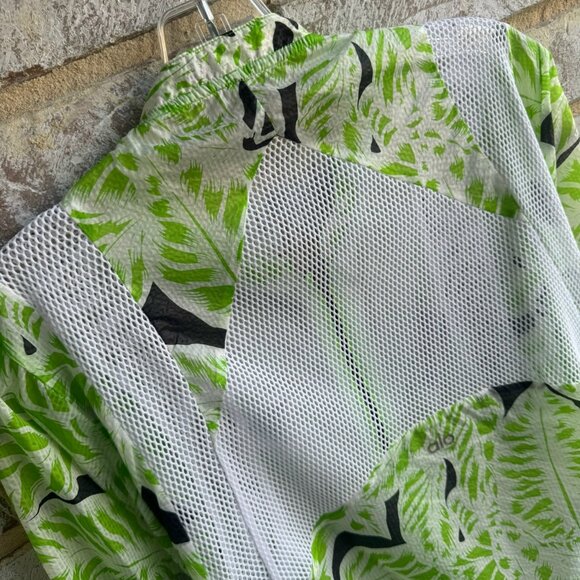 Alo Long Sleeve Zip Front Palm Print Sheer Cropped Sunset Jacket Women's Size S - Picture 5 of 8